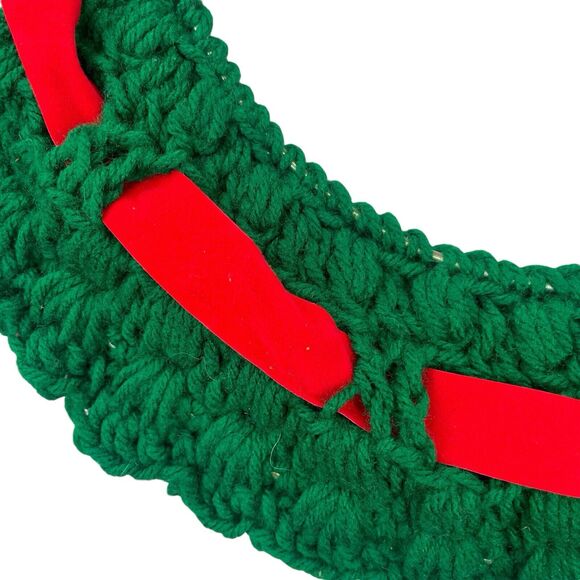 Handmade Christmas Macrame Wreath Wall Hanging Decor Crochet 16" Boho - Picture 3 of 6
